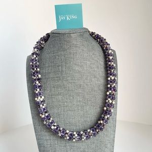 Vintage Jay King Thick Roll-On Necklace DRT Mine Fines 925 Clasp